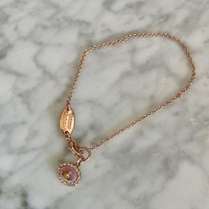 Authentic Vivienne Westwood Rose Gold charm bracelet